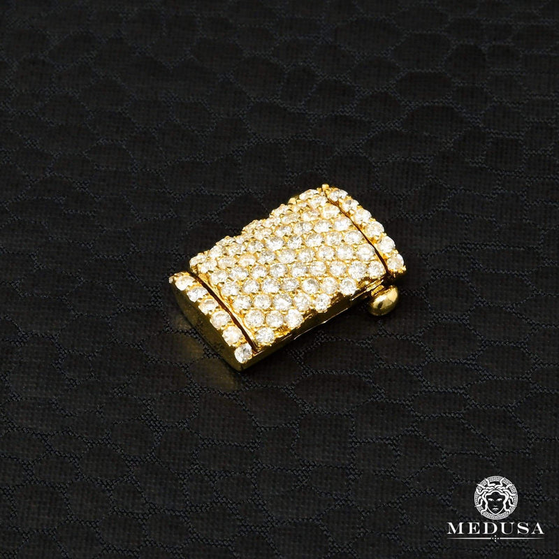 Fermoir à Diamants en Or 14K | Bijoux &amp; Accessoires 10mm Box - Lock 585 Jaune