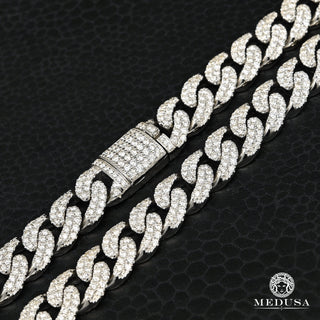 Oro blanco con diamante cubano de 11,5 mm - 24'' / Diamantes / Oro blanco