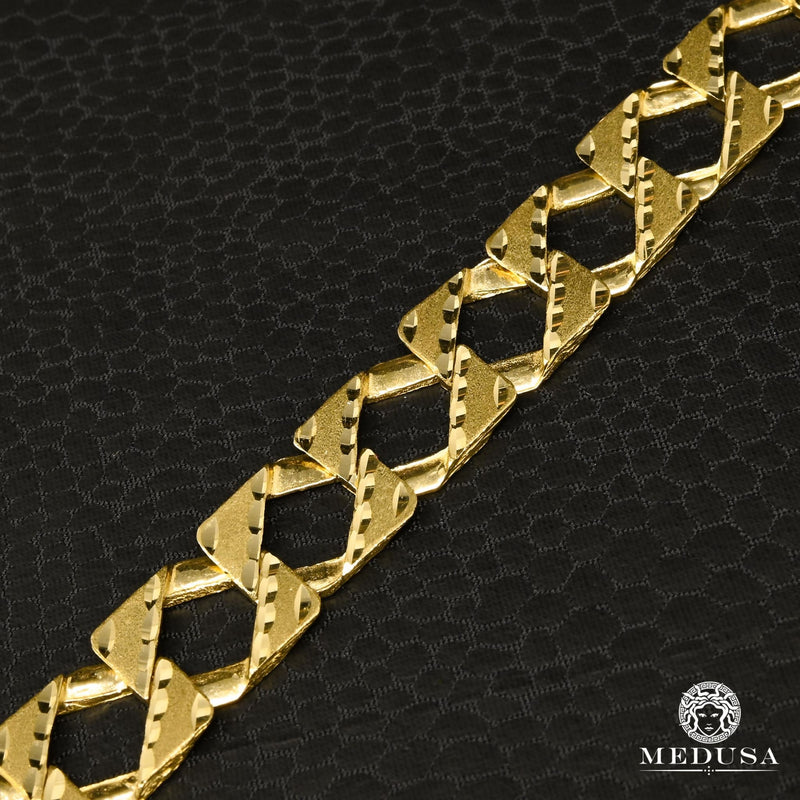 10K Gold Bracelet | Men&#39;s Bracelet 11mm Meshy Bracelet MA2
