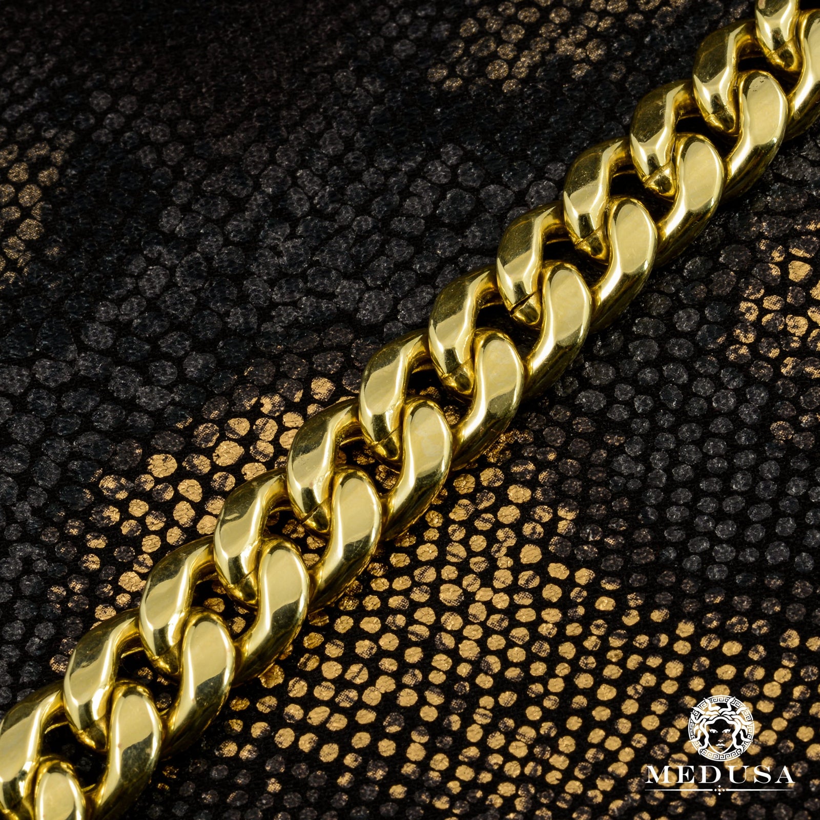 10K Gold Bracelet | Men's Bracelet 12mm Cuban Link Bracelet