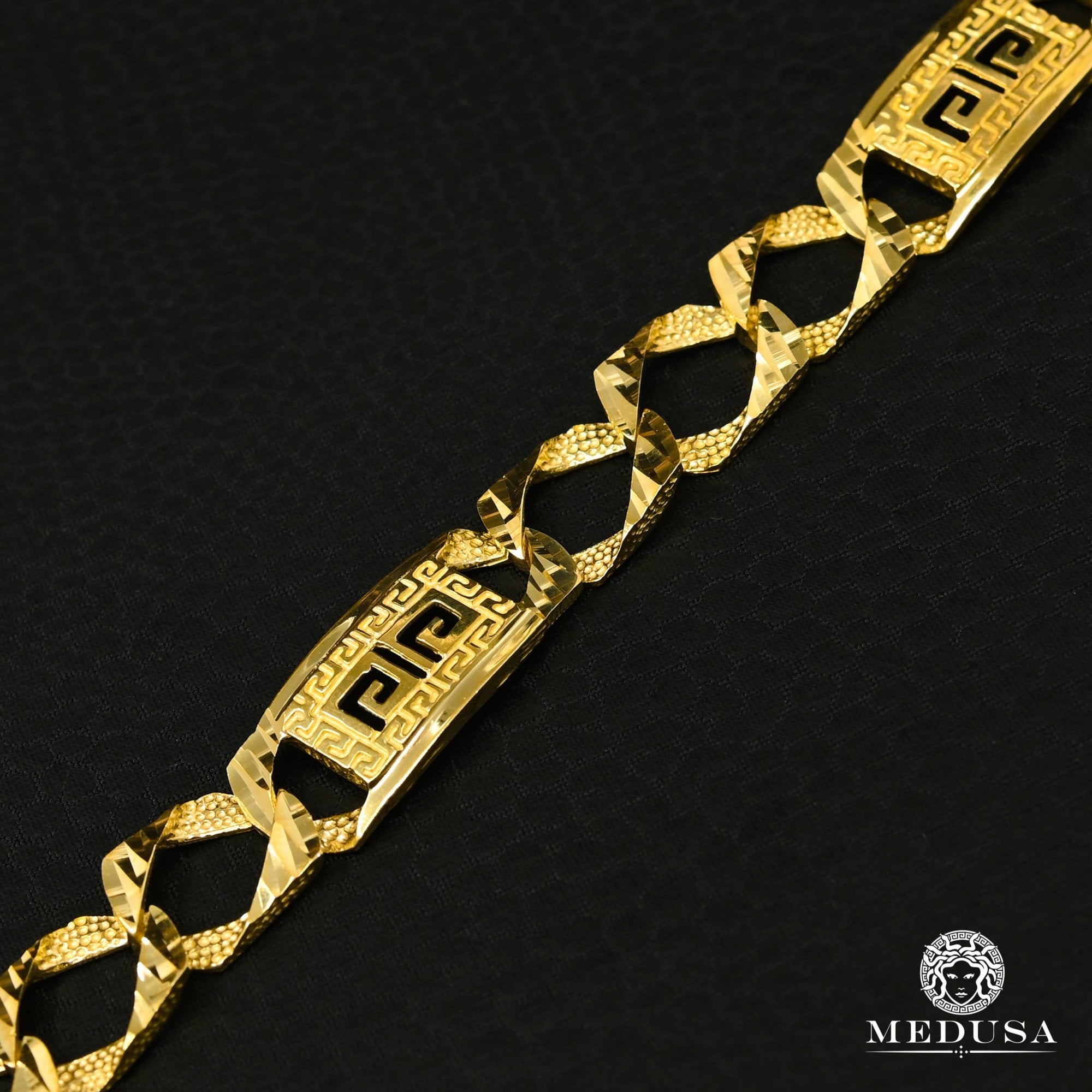 10K Gold Bracelet | Men's Bracelet 12mm Bracelet Gianni M447