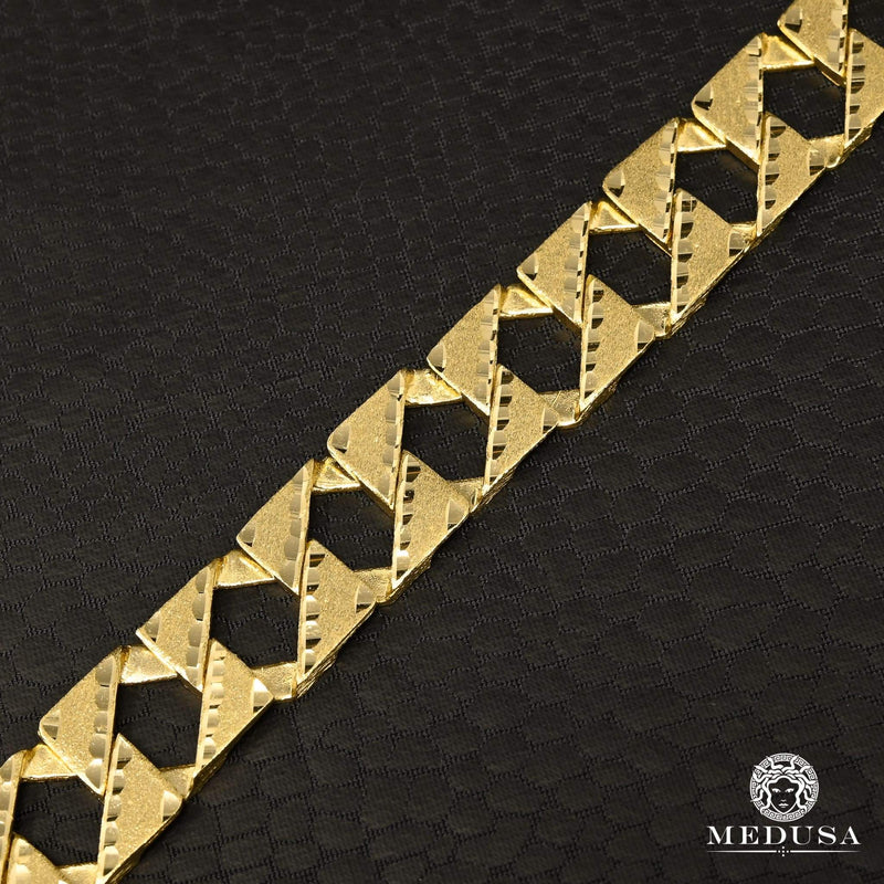 10K Gold Bracelet | Men&#39;s Bracelet 12mm Meshy Bracelet M-CBE