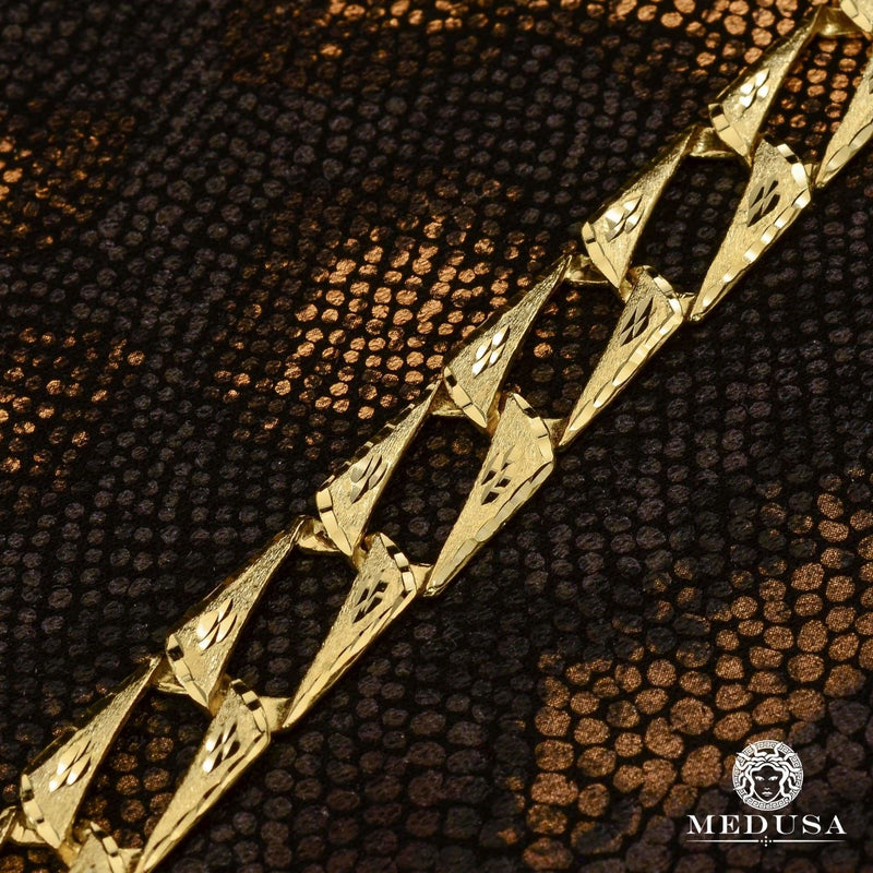 10K Gold Bracelet | Men&#39;s Bracelet 12mm Meshy Bracelet M425