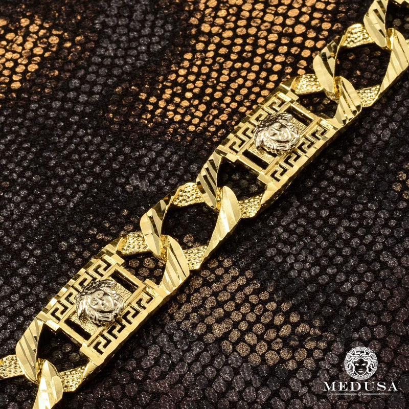 10K Gold Bracelet | Men&#39;s Bracelet 13mm Gianni M10 Bracelet