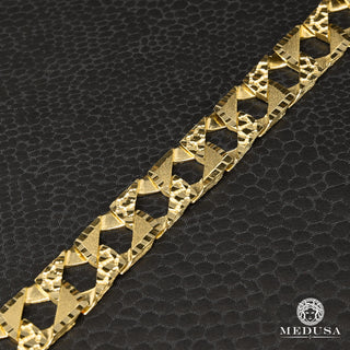 13mm Meshy Nugget Bracelet  - 8'' / Yellow Gold