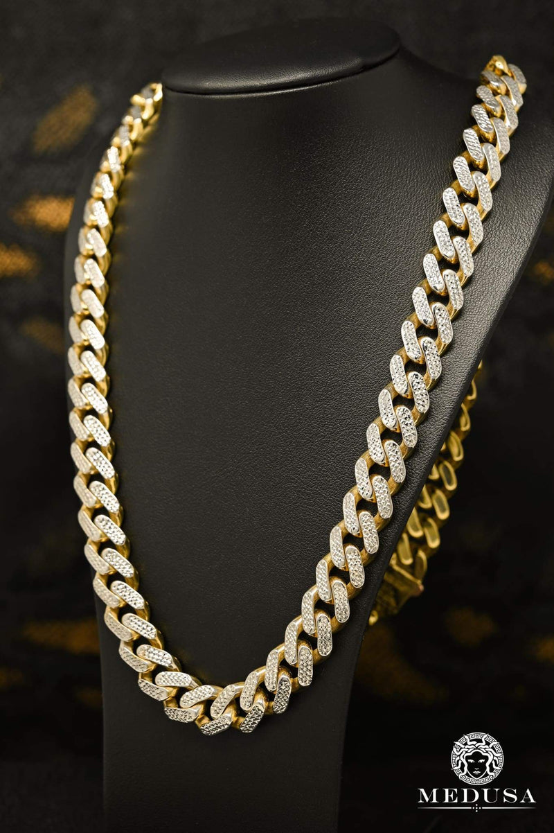 10K Gold Chain | 13mm Cuban Full Diamond Cut Chain