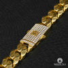 10K Gold Chain | Chain 13mm Cuban Medusa CZ Lock 26&#39;&#39; / Yellow Gold