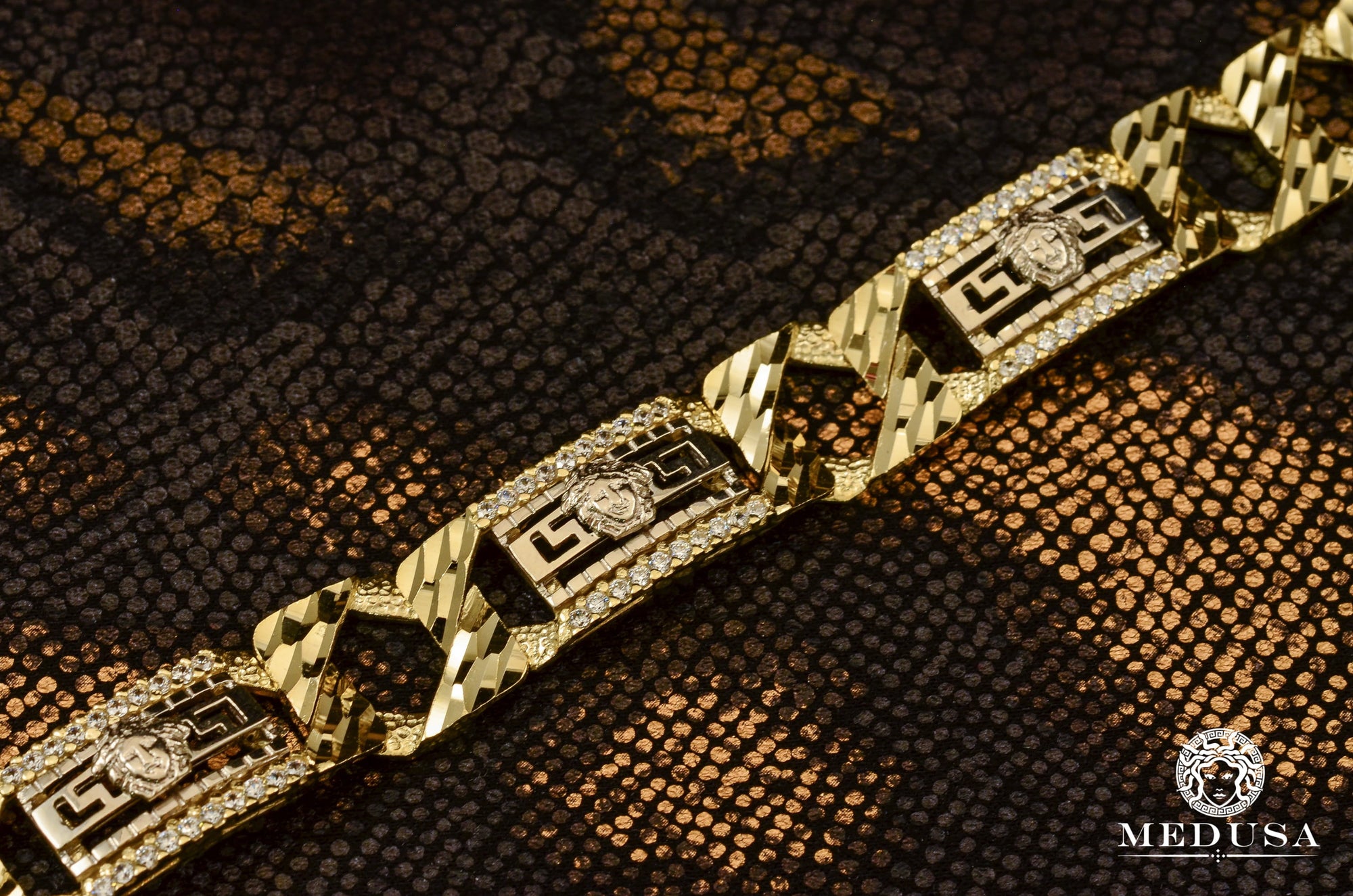 Bracelet en Or 10K | Bracelet Homme 14mm Bracelet Gianni M13