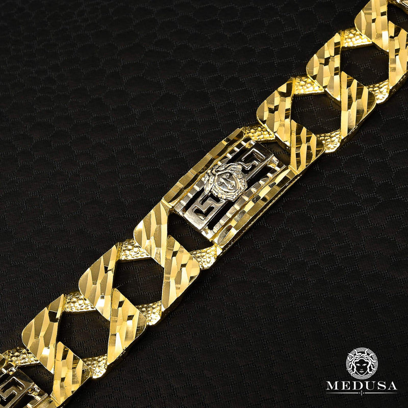 10K Gold Bracelet | Men&#39;s Bracelet 14mm Bracelet Gianni M434