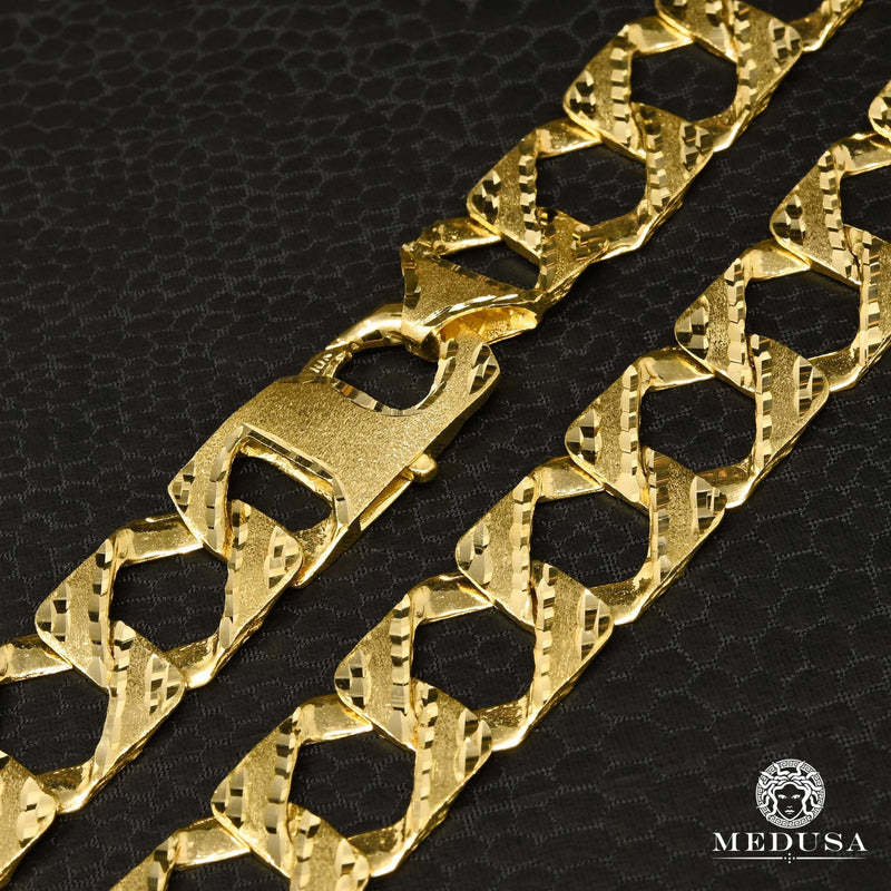 10K Gold Bracelet | Men&#39;s Bracelet 14mm Meshy Bracelet MA3
