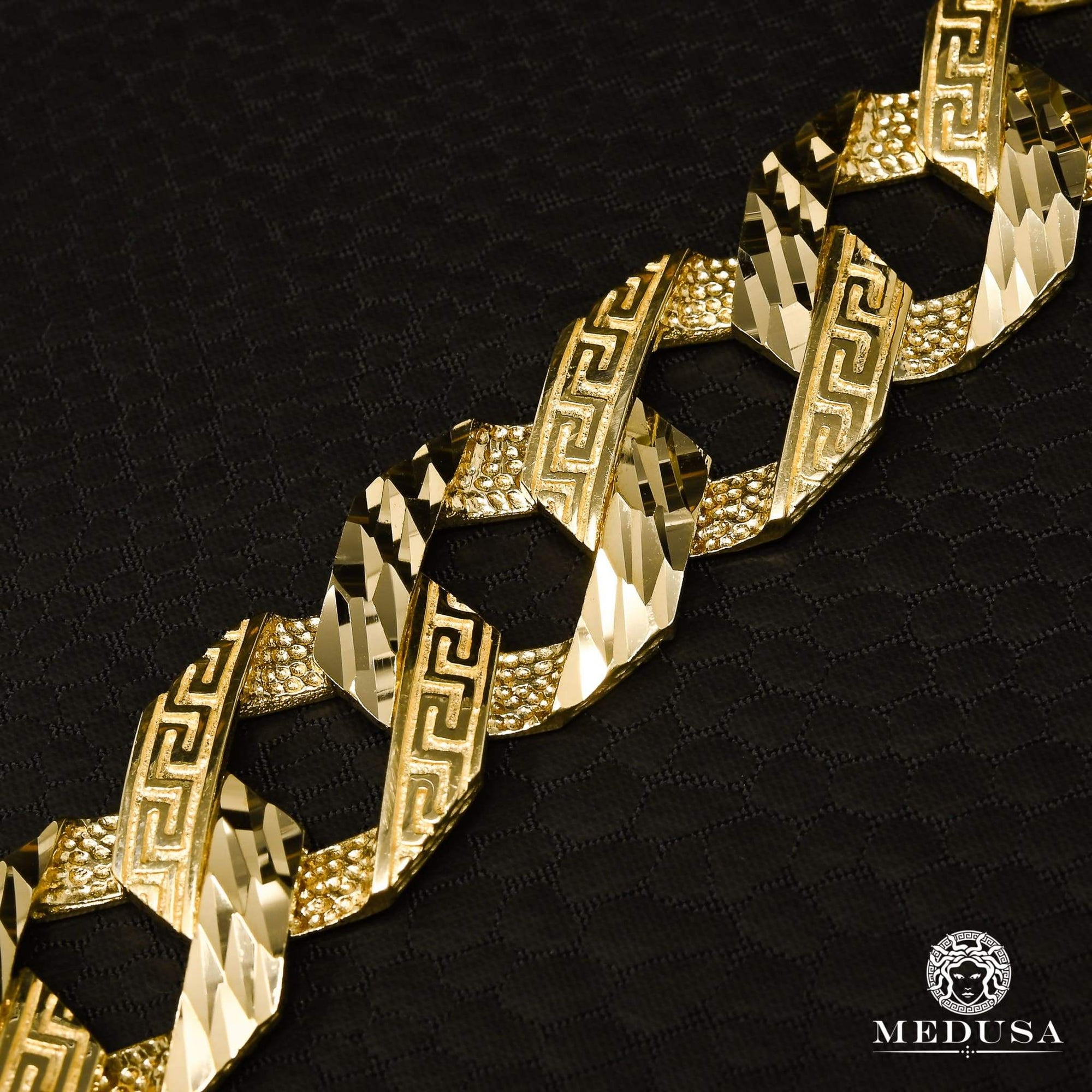 10K Gold Bracelet | Men's Bracelet 15mm Gianni M15 Bracelet