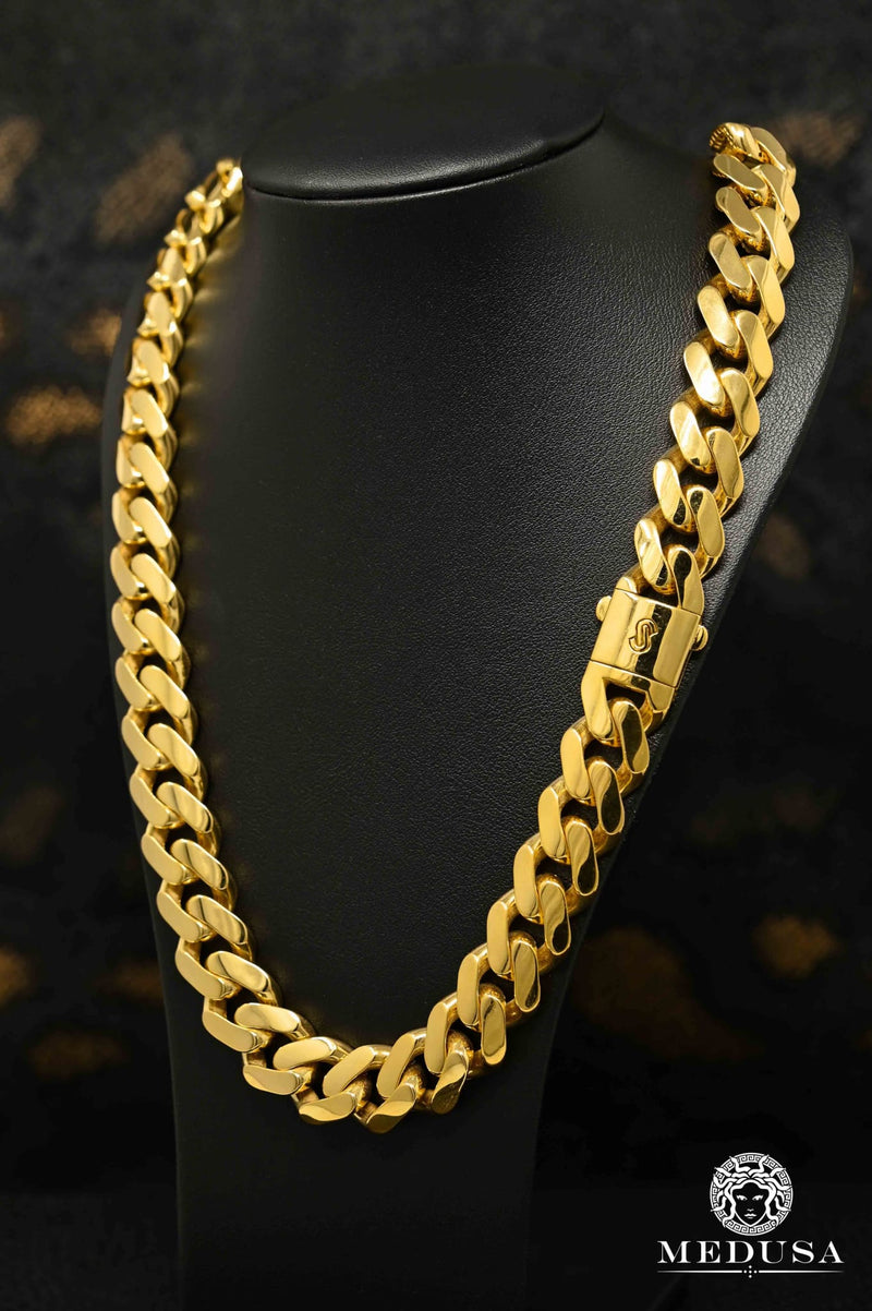 10K Gold Chain | 15mm Cuban Monaco chain
