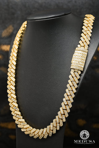 Diamante de punta cubana de 14 mm - 24'' / Diamantes / Oro amarillo