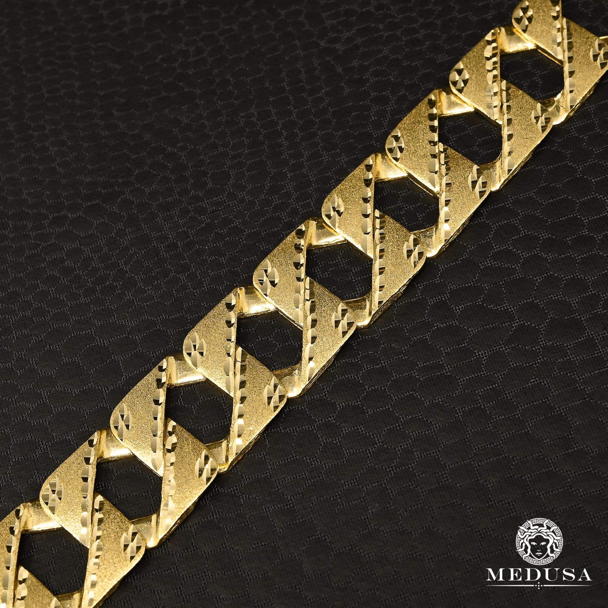 10K Gold Bracelet | Men's Bracelet 16mm Meshy Bracelet M-CBE