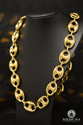 16mm Gucci Puff Link  - 26'' / Yellow Gold