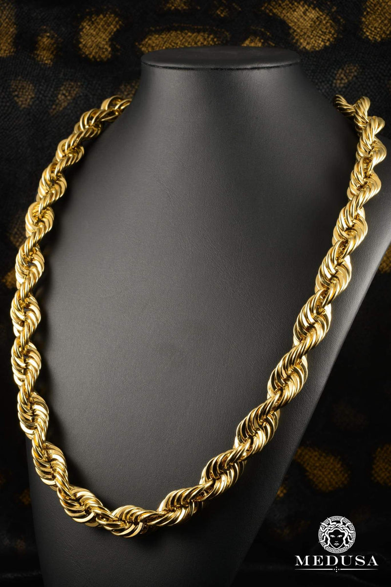 10K Gold Chain | 16mm chain Rope 30&#39;&#39; / Yellow Gold