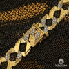 10K Gold Bracelet | Men&#39;s Bracelet 17mm Meshy Bracelet M-JUMBO