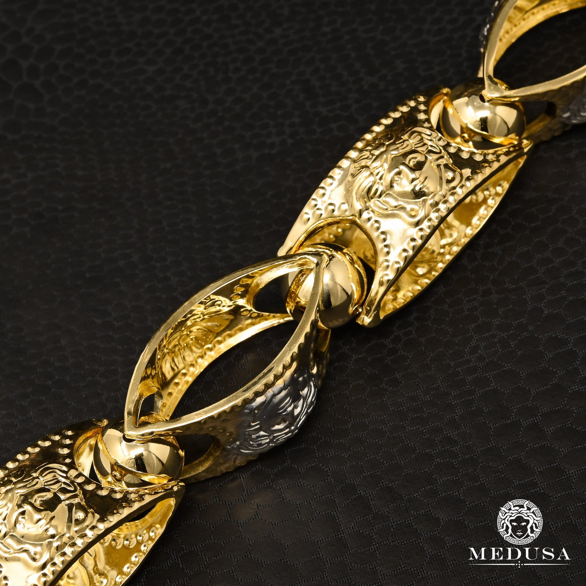 Chaîne en Or 14K | Chaîne 17mm Fancy Bullet Chain