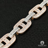 Bracelet à Diamants en Or 14K | Homme 18mm Gucci Baguette Rose 2 Tons