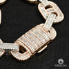Bracelet à Diamants en Or 14K | Homme 18mm Gucci Baguette Rose 2 Tons