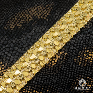 Pulsera Nugget de 18 mm - 8.5'' / Oro amarillo