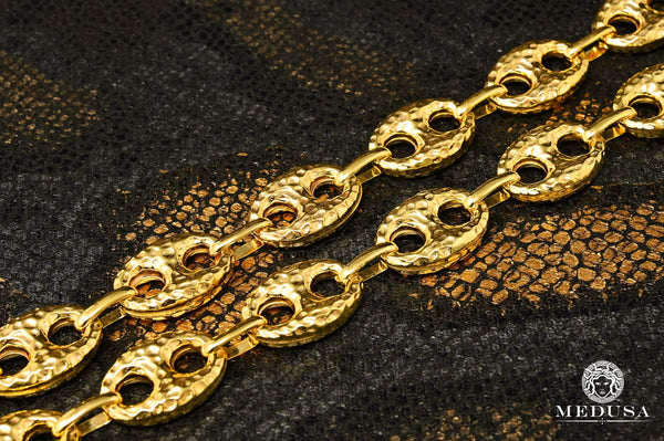 10K Gold Chain | 19mm Gucci Nugget Chain | Medusa Jewelry