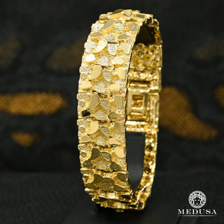 Pulsera Nugget de 22 mm - 8.5'' / Oro amarillo