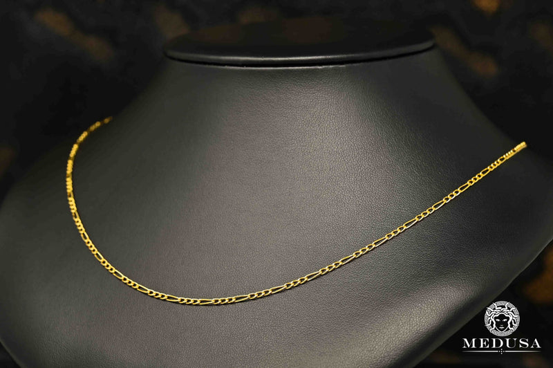 10K Gold Chain | Curb Chain 2mm Figaro Hollow