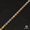 10K Gold Bracelet | Women&#39;s Bracelet 3.5mm Bracelet Rope 3 Tones 7.5&#39;&#39; / Gold 3 Tones