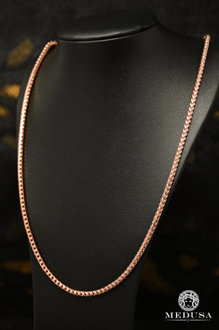 3.5mm Franco Solid Or Rose - 20'' / Or Rose