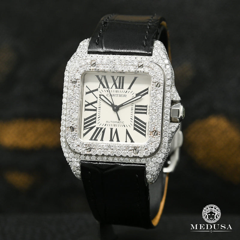 Cartier Santos 100 2656 W20072X7 Automatic 18K Yellow Gold Stainless Steel  Watch | Diamonds East Intl.