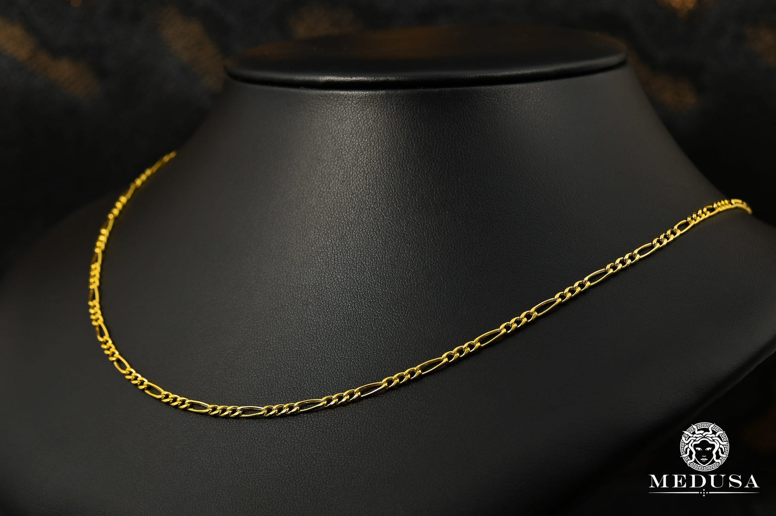 Chaîne en Or 10K | Chaîne Gourmette 3mm Figaro Hollow