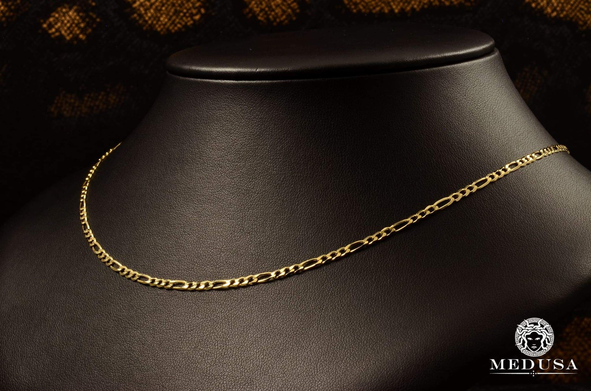 10K Gold Chain | Curb Chain 3mm Figaro Solid