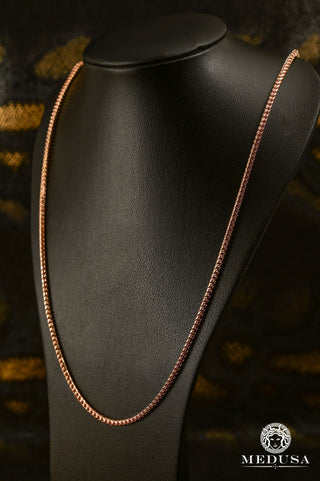 3mm Franco Solid Or Rose - 20'' / Or Rose