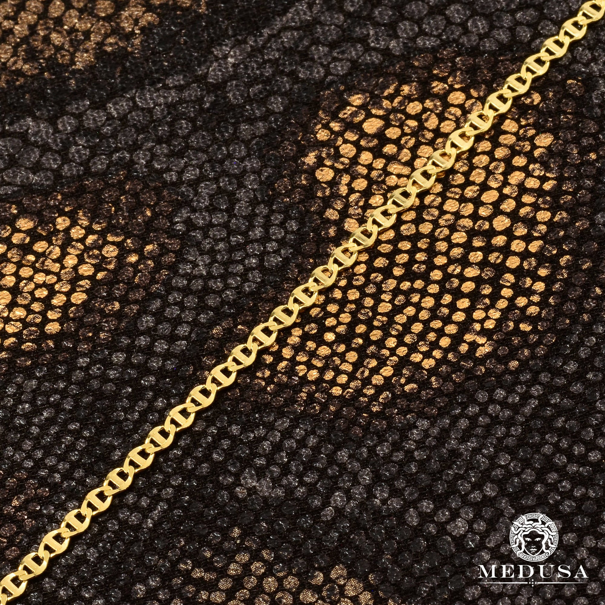 Chaîne en Or 10K | Chaîne Gourmette 3mm Mariner Curb