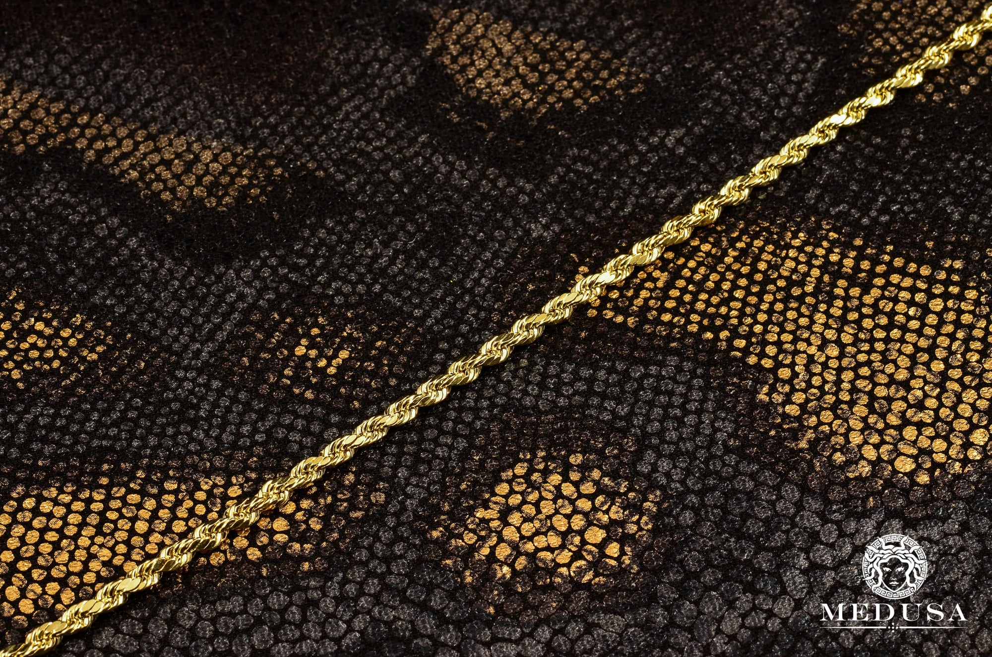 10K Gold Chain | 3mm chain Rope Diamond Cut