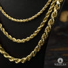 10K Gold Chain | 3mm chain Rope Diamond Cut Half