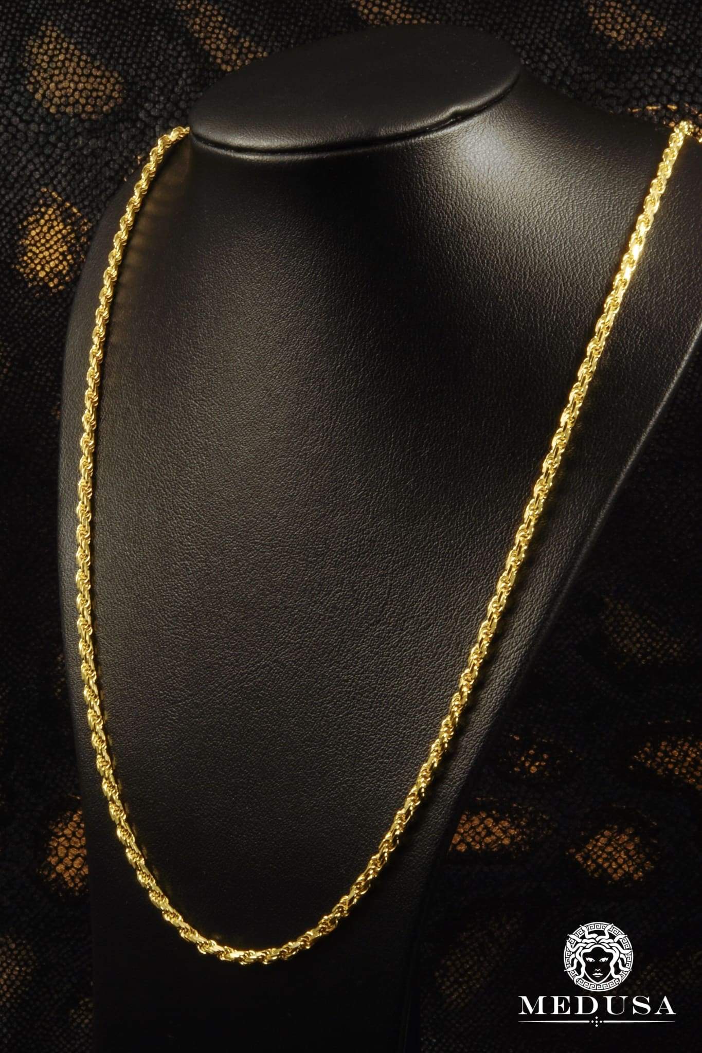 10K Gold Chain | 3mm chain Rope Full Diamond Cut