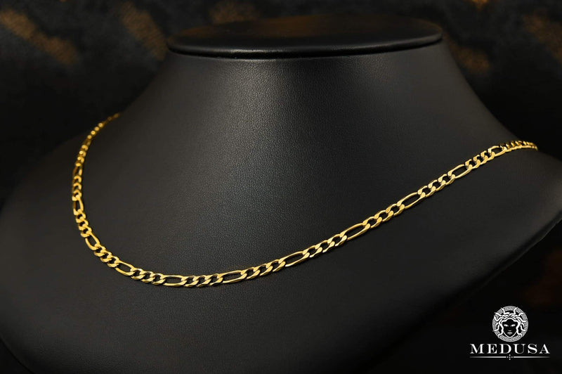 10K Gold Chain | Curb Chain 4.5mm Figaro Concave