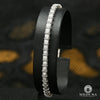 Bracelet à Diamants en Or 10K | Bracelet Homme 4.5mm Tennis Square Invisible - Diamant Or Blanc