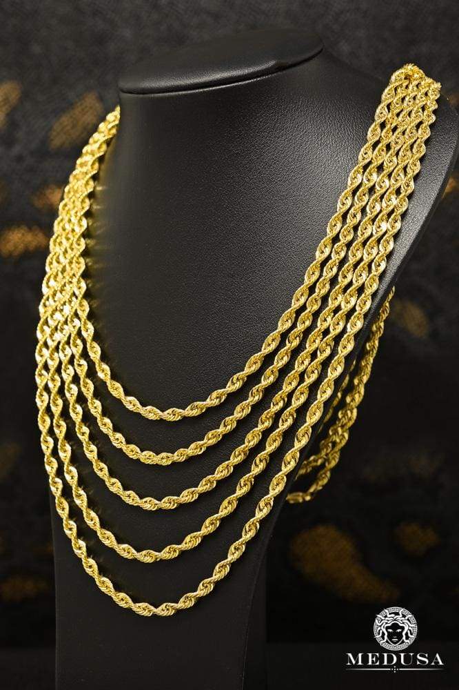10K Gold Chain | 4.5mm chain Rope laser-cut