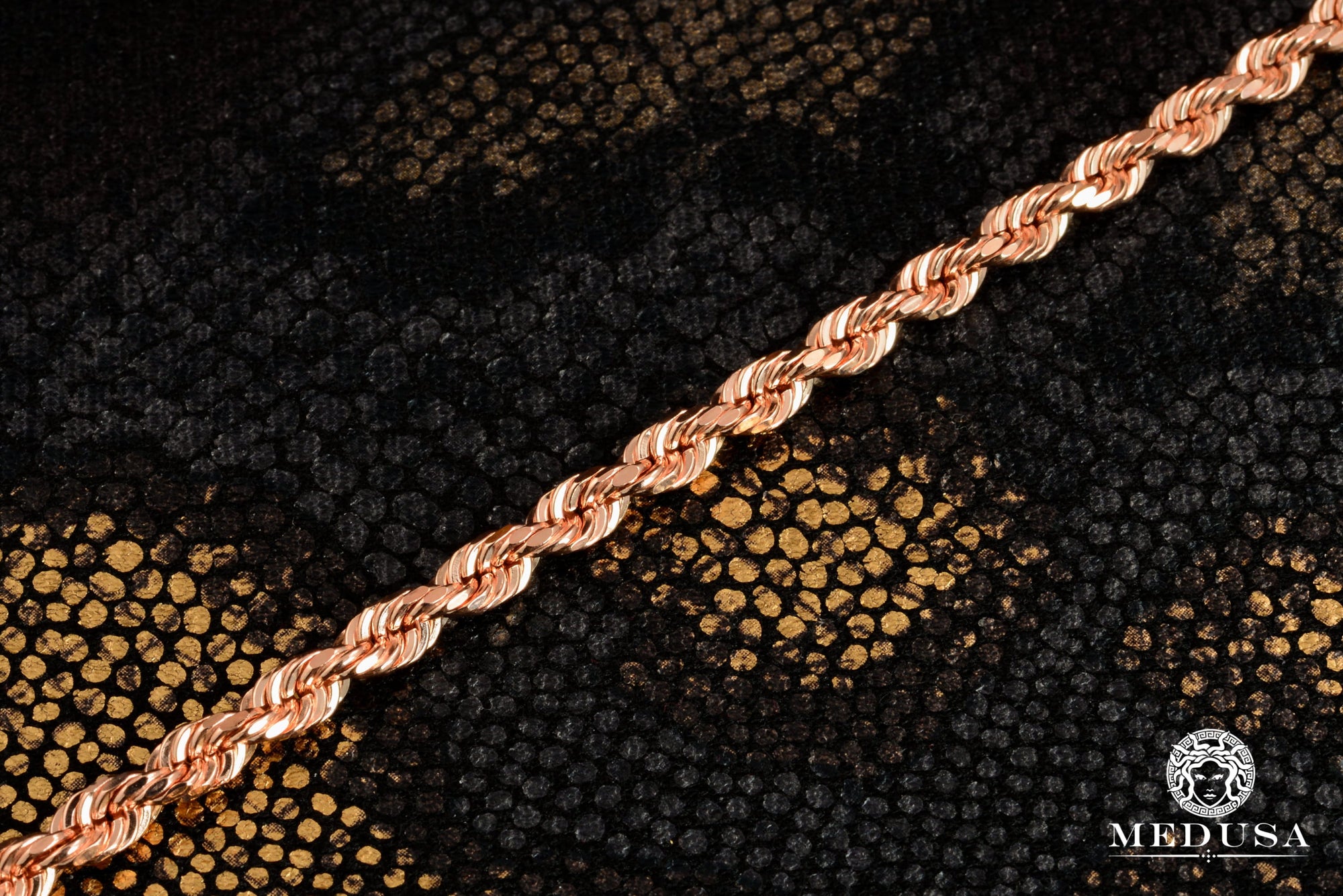 10K Gold Chain | 4.5mm chain Rope Rose gold