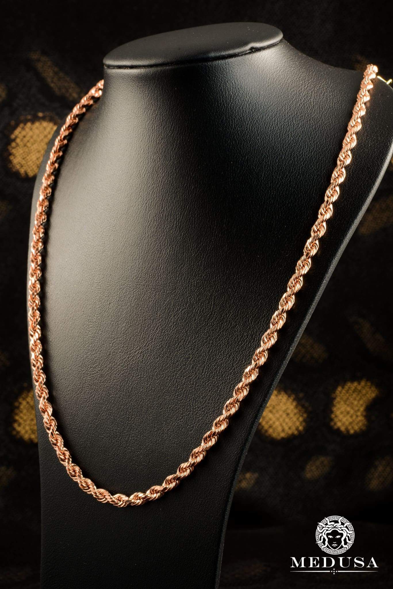 10K Gold Chain | 4.5mm chain Rope Rose gold