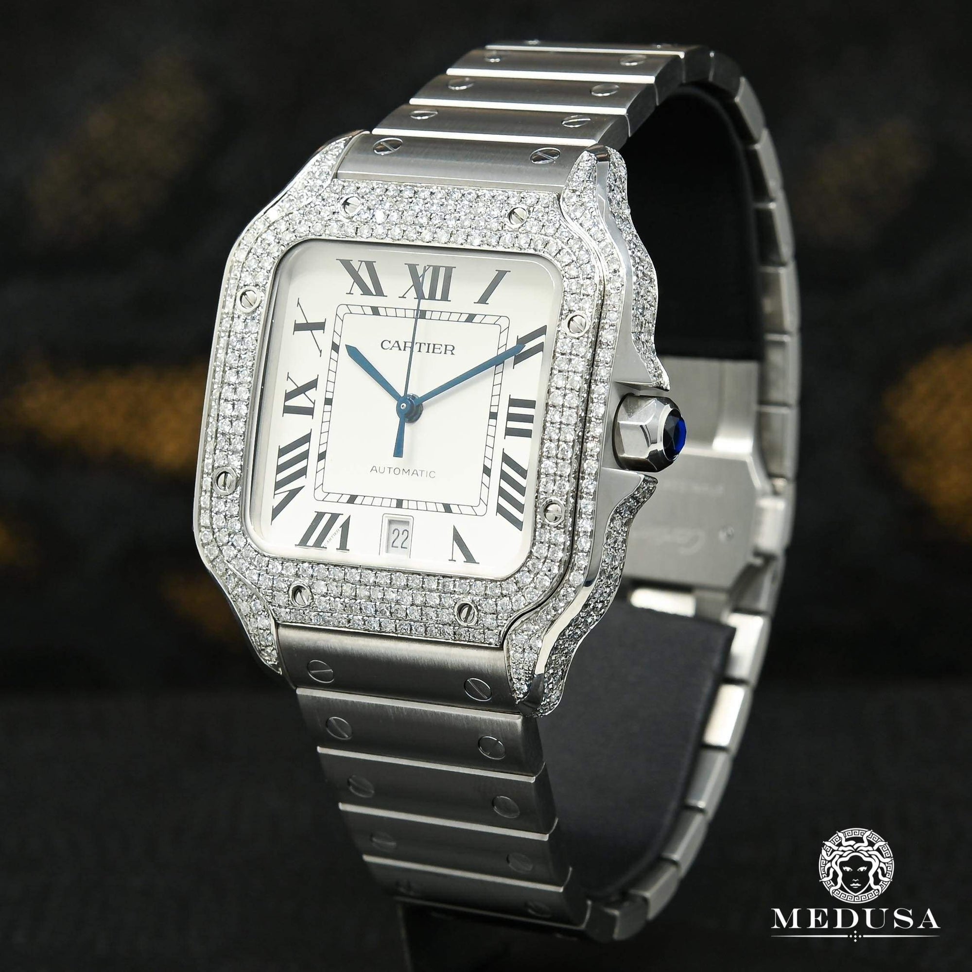 Montre Cartier | Homme 40mm Santos 100 XL - Iced Stainless