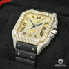 Cartier watch | Men&#39;s Watch 40mm Cartier Santos 100 XL - Rubber Iced Gold 2 Tones