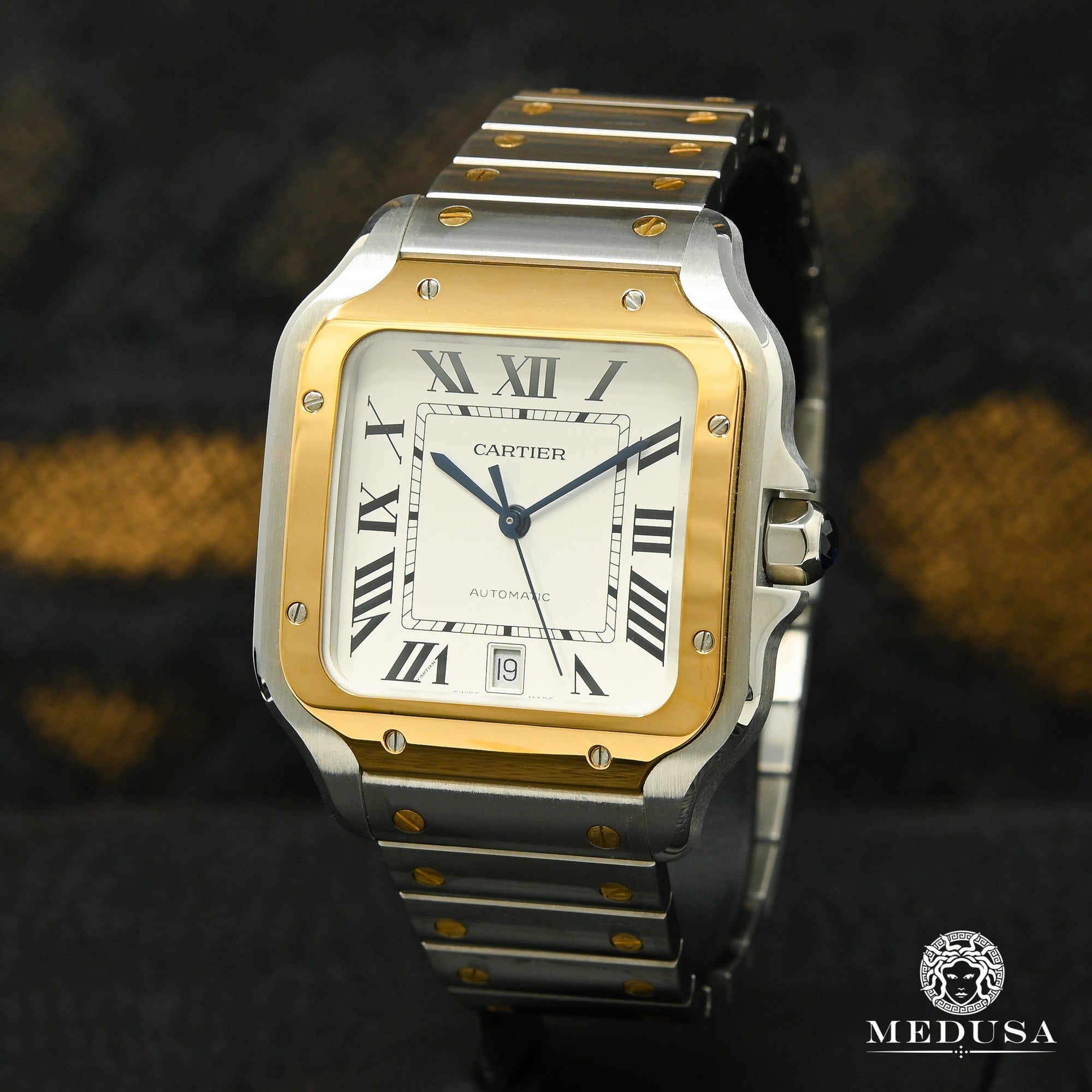 Cartier watch | Men's Watch 40mm Cartier Santos 2 Tones Gold 2 Tones