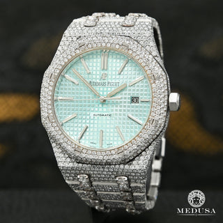 41mm Audemars Piguet Royal Oak - Baby Blue Fully Iced  - Stainless