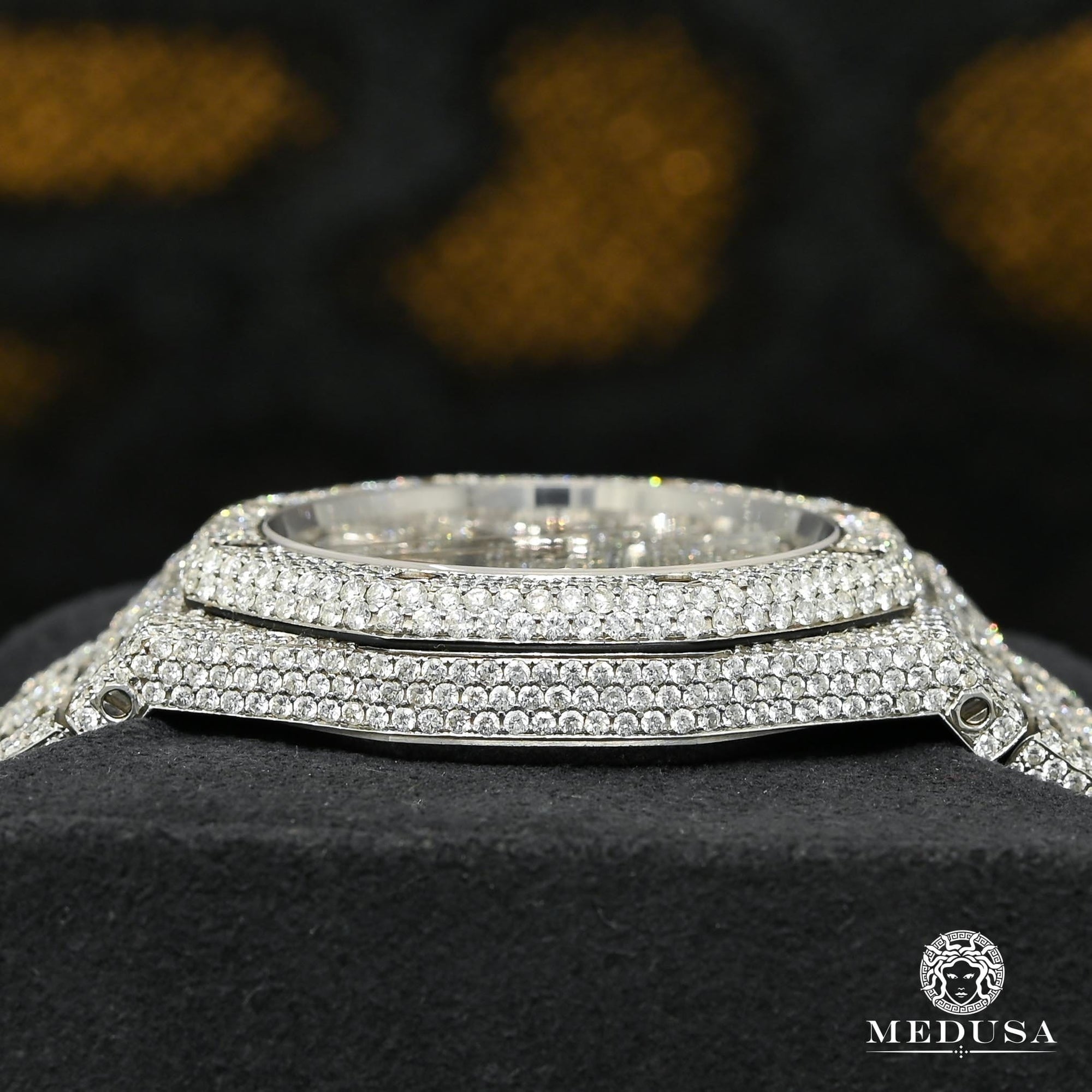 Montre Audemars Piguet | Montre Homme 41mm Audemars Piguet Royal Oak - Baguette Full Iced Stainless