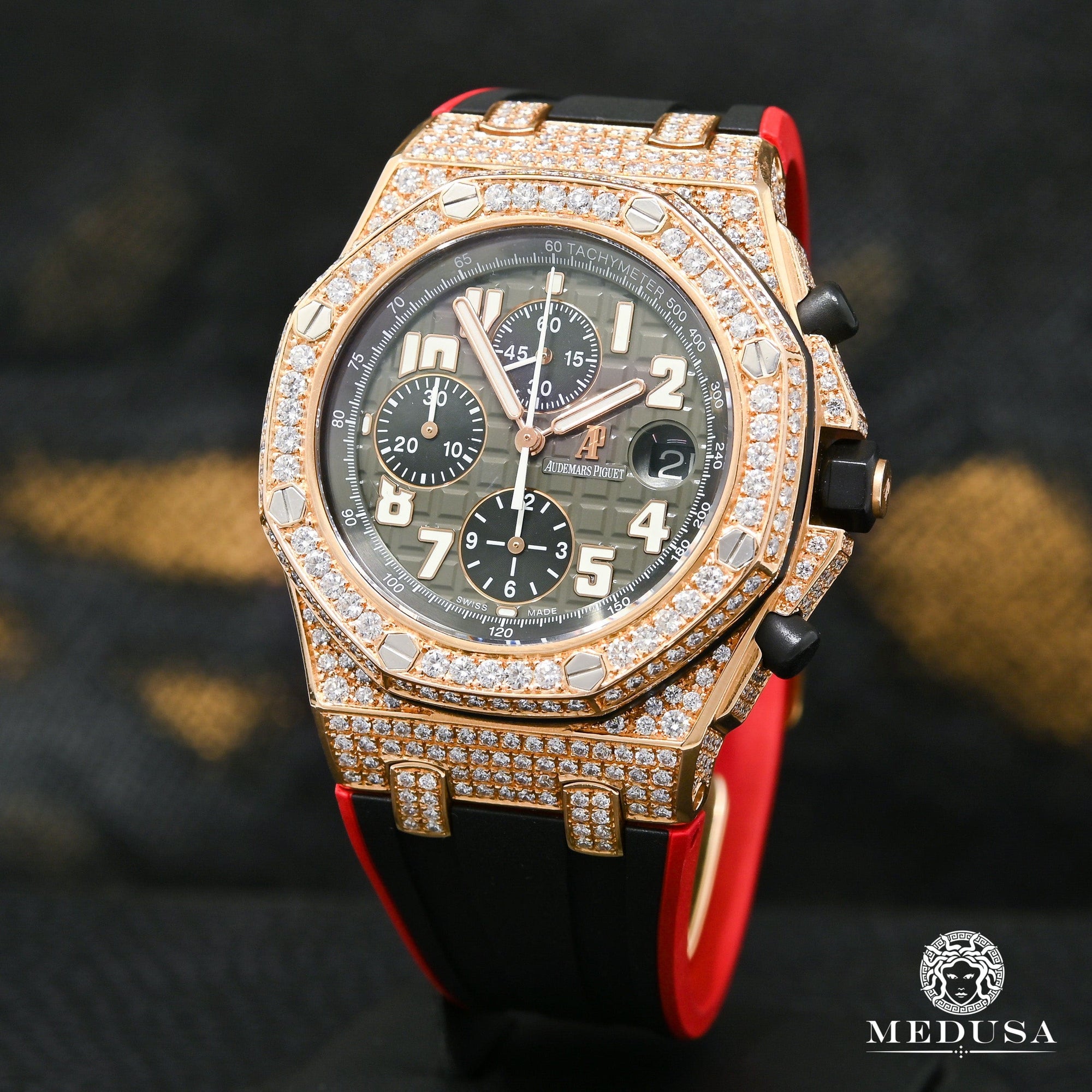 Audemars Piguet watch | Audemars Piguet Offshore Rose Gold 42mm Men's Watch - Gray Honeycomb Rose Gold