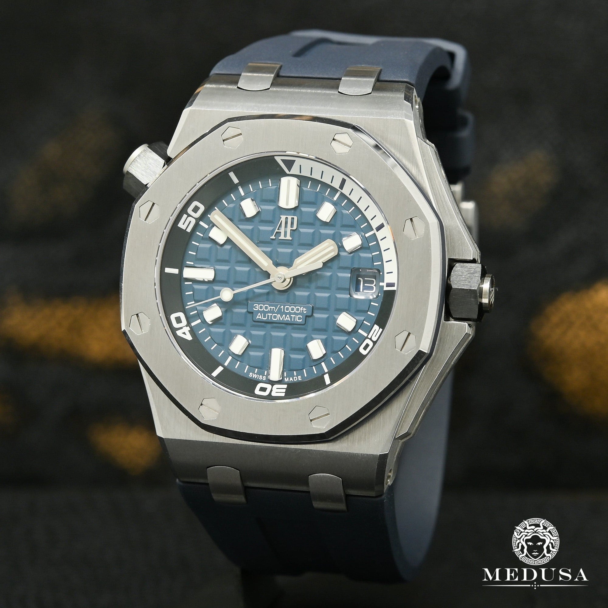 Audemars Piguet Watch | Audemars Piguet Royal Oak Offshore Diver 42mm Men's Watch - 15720ST Blue Stainless